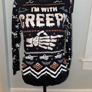 Halloween "I'm with creepy" sweatshirt